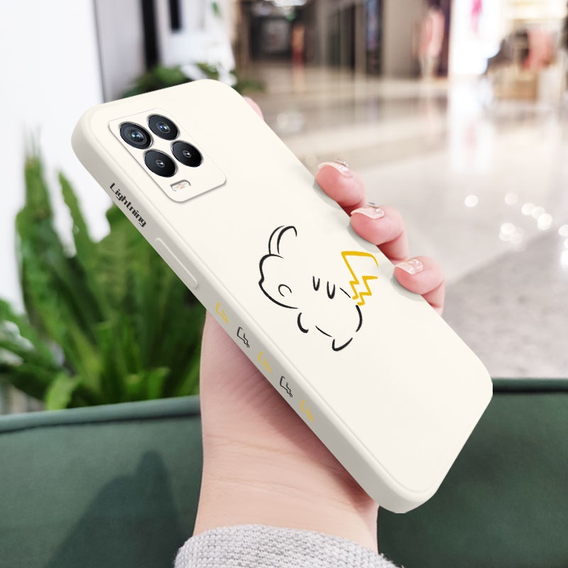 Ốp Điện Thoại Silicon Màu Trơn In Hình Em Bé Dễ Thương Cho Realme 8 8i Pro 4G 5G