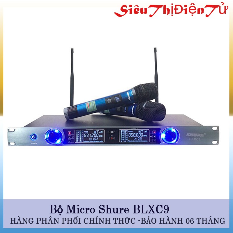 MIC KHÔNG DÂY SHURE BLXC9- mic không dây shure BLXC9 kèm 2 mic