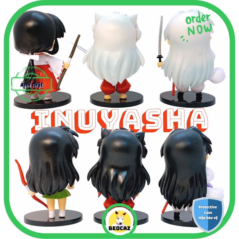 [Tặng Hộp Bảo Vệ] Set mô hình mẫu to 8cm Inuyasha Khuyển Dạ xoa Seshomaru Kagome Kikyo ship hoả tốc Beocaz