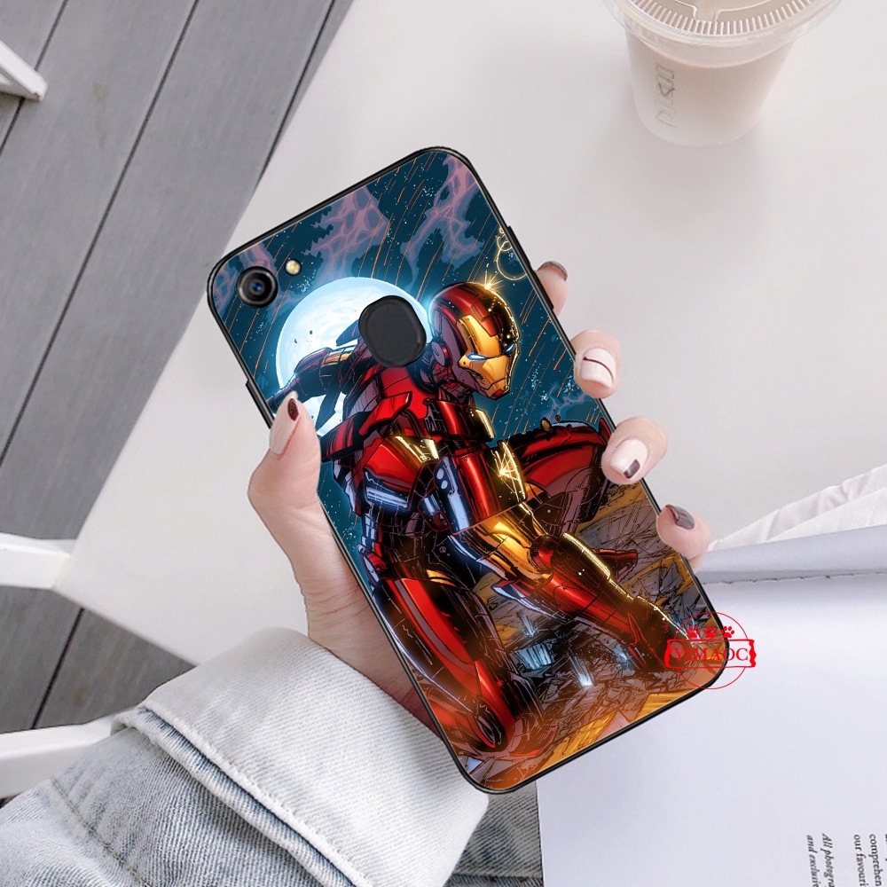 Ốp Điện Thoại Mềm Hình Marvel Captain Iron Man Heroes Cho Oppo A1K A5 A9 2020 Realme 2 A5 3 5 Pro X50 X Lite