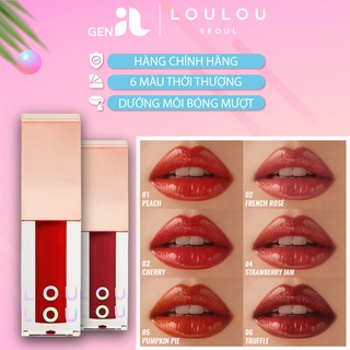 Son bóng LOULOU Glow Tint Hàn Quốc, dưỡng môi căng mọng, mềm mượt, màu sắc thời trang (3 màu) 3g