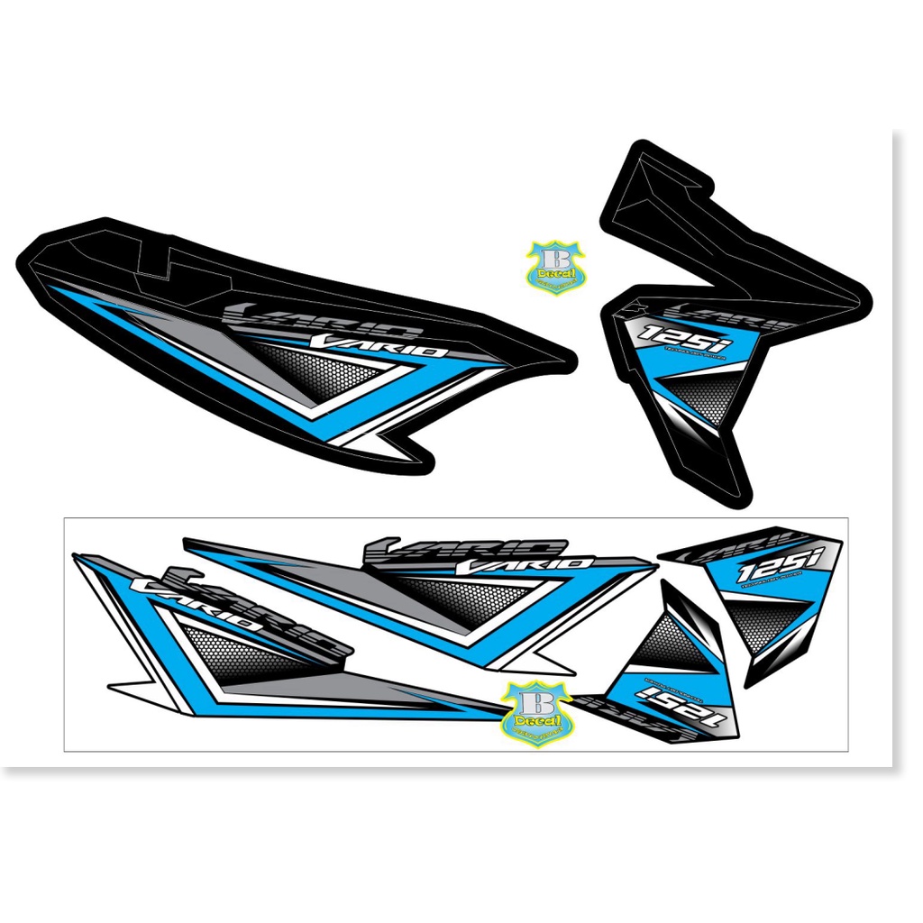 Tem vario 125i 2017 tổ ong xanh đen