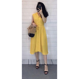 Đầm midi sát nách