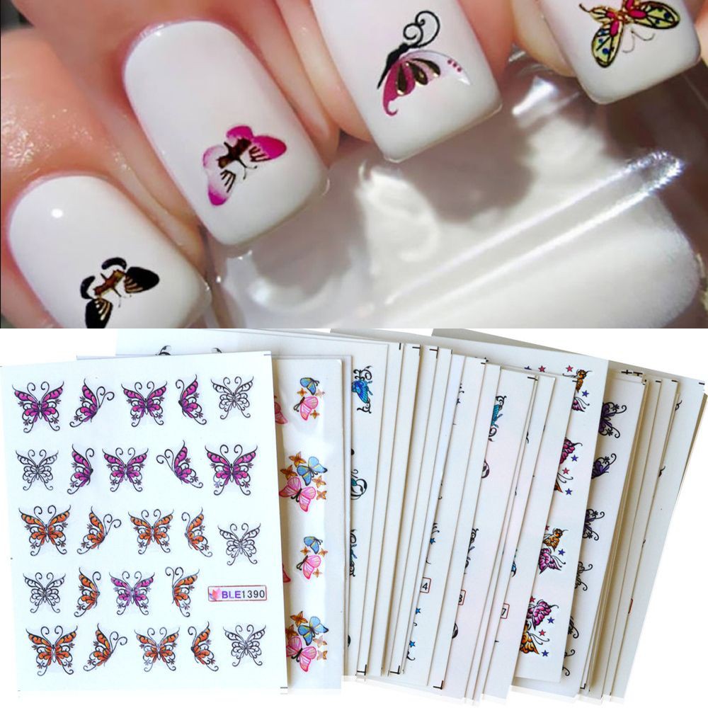 Decal nước nhiều màu dán móng nghệ thuật
