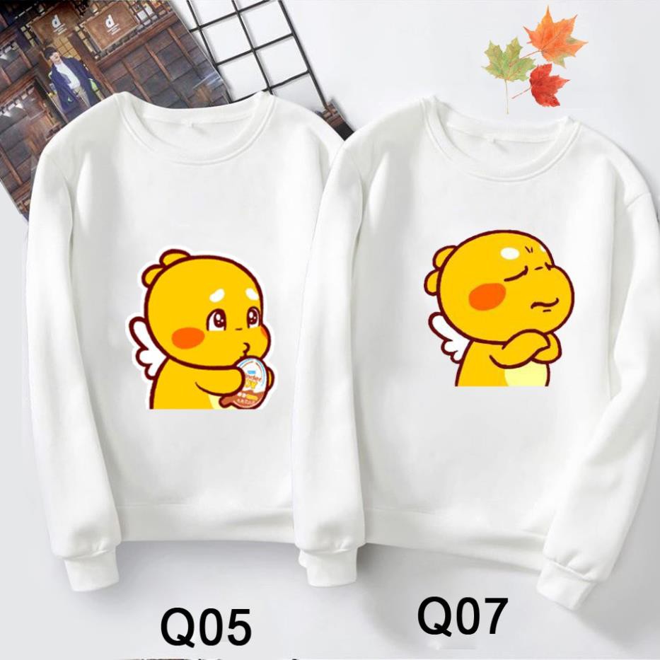 (SALE 50%) Áo nỉ đôi sweater nam nữ, áo cặp cute - ÁO ĐÔI THU ĐÔNG QOOBEE LOẠI 1 CỰC CHẤT