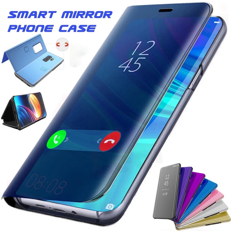 Lật Bao Da Điện Thoại Nắp Gương Gập Tự Động Ngủ / Đánh Thức Cho Samsung Galaxy A32 A42 A52 A12 A72 5g F62 M62 Quantum2 Quantum 2