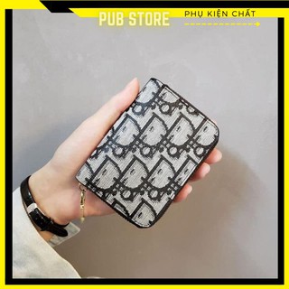 Ví nữ khóa kéo mini họa tiết d.i.o.r