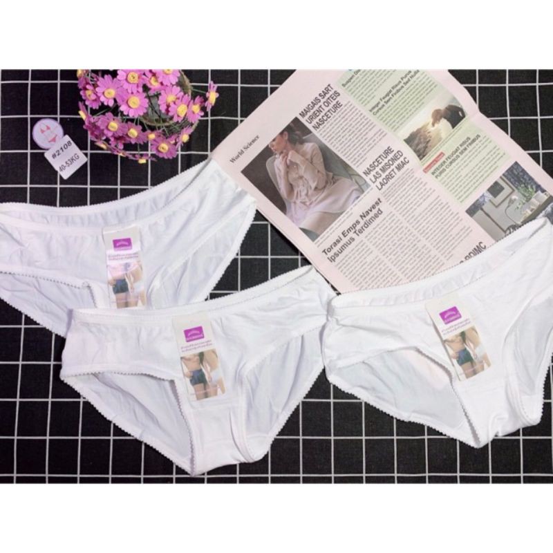 Quần lót cotton trắng nữ sinh