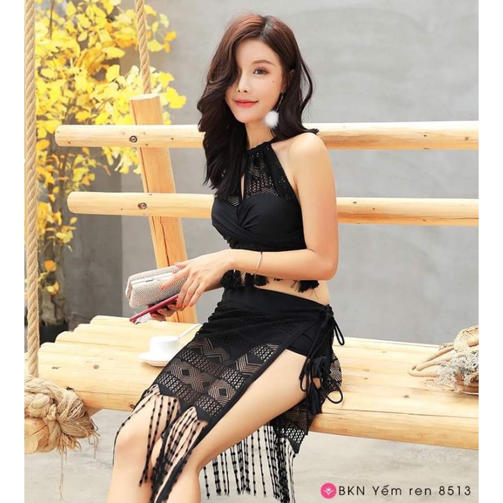 Bikini cổ yếm tua rua SIÊU XINH, ôm body, tôn dáng tuyệt đối, thu hút mọi ánh nhìn