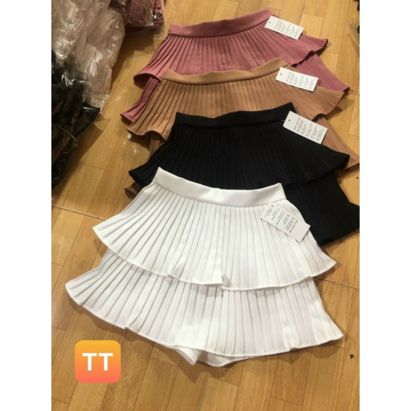 Chân váy tầng xếp ly