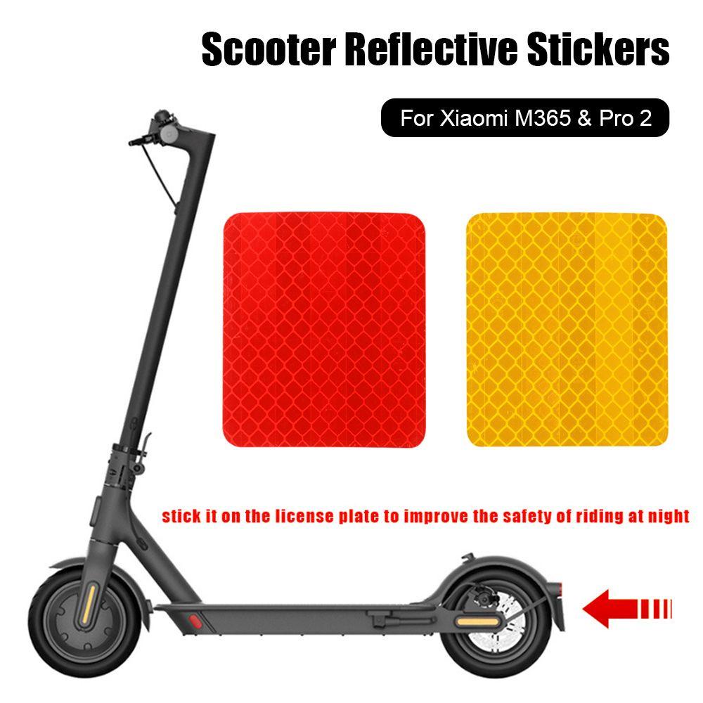 MUVAKO Set 1 / 2 Miếng Dán Phản Quang Màu Đỏ / Vàng Cảnh Báo An Toàn Cho Xe Scooter Điện