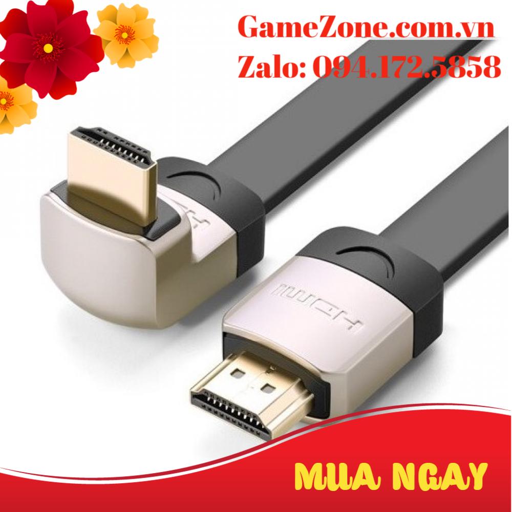 Dây hdmi 1.5m dẹt đầu bẻ góc 90 độ ugreen 10282
