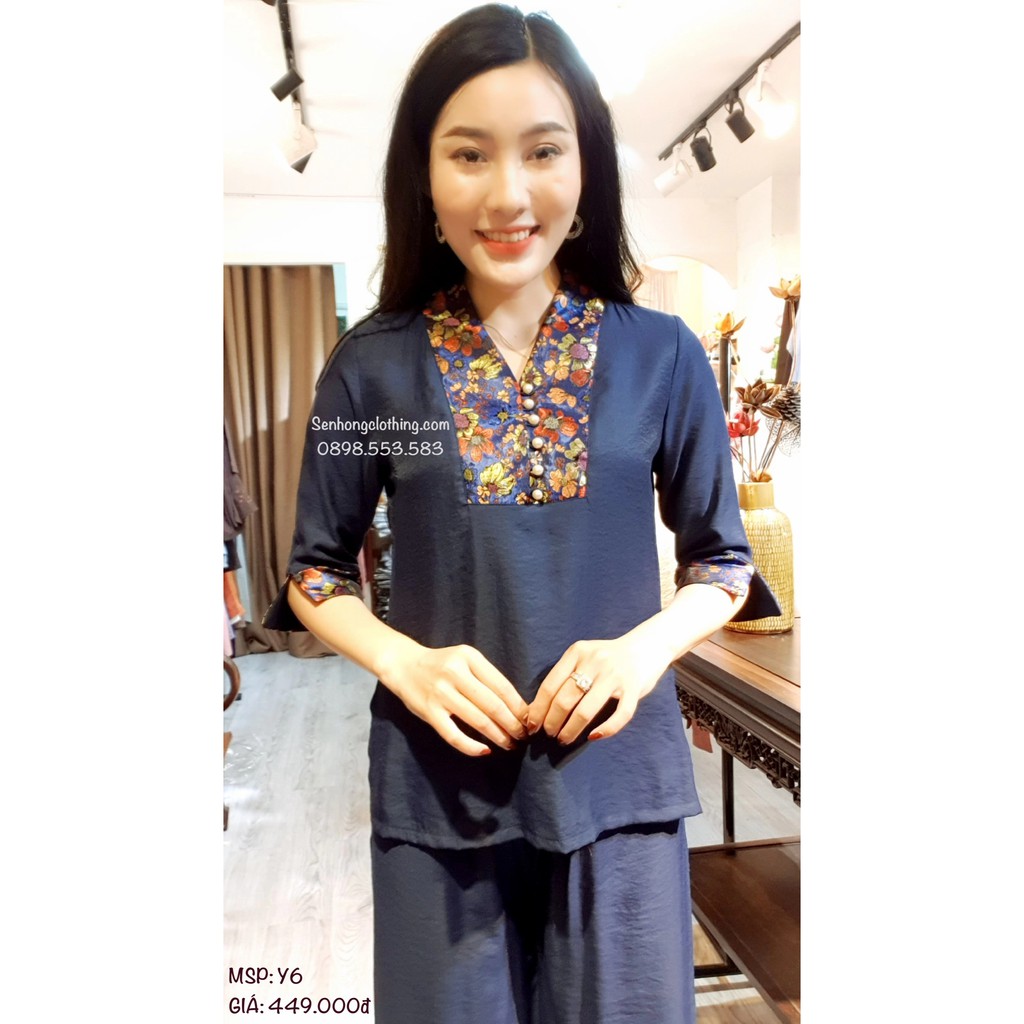 🖤NEW💥Bộ phật tử lụa linen tơ cao cấp - pháp phục nữ quần áo đi chùa Y6 cúc ngọc trai