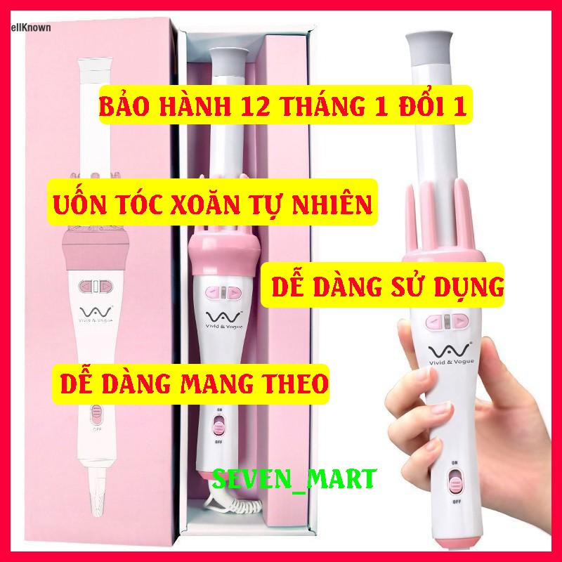 Máy Uốn Tóc Xoăn Tự Nhiên Xoay 360 độ  Vivid &amp; Vogua Bảo Hành 12 Tháng