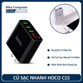 CỦ SẠC NHANH HOCO C15 CÓ ICD - CÓC SẠC 5V/3A