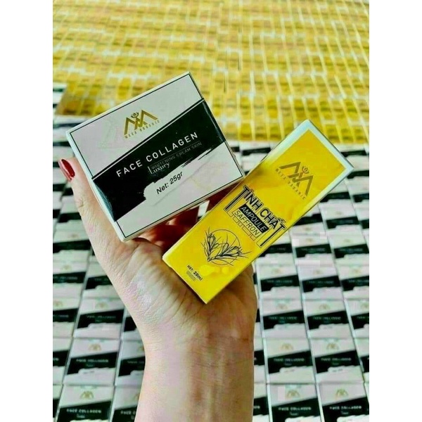 Kem Face Collagen DNA Cá Hồi và Tinh Chất Ampoule Saffron