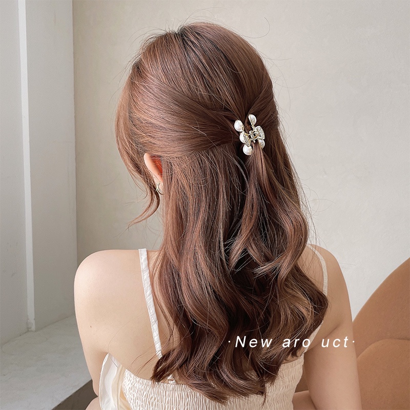 Kẹp Tóc Nhỏ Đính Đá Ngọc Trai Nhân Tạo Phong Cách Thời Trang Hàn Quốc