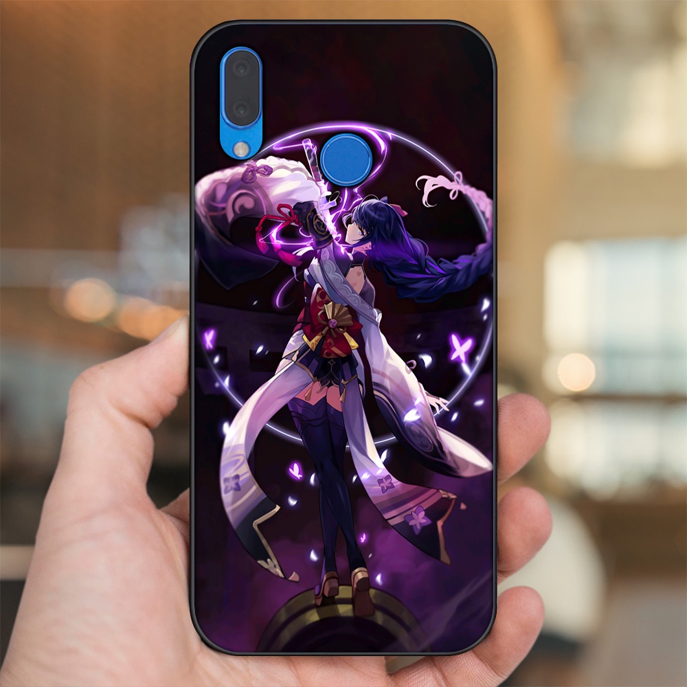 Ốp lưng Huawei Nova 3, Nova 3i, Nova 3e, P20 Lite viền đen in hình Raiden Shogun Genshin Impact
