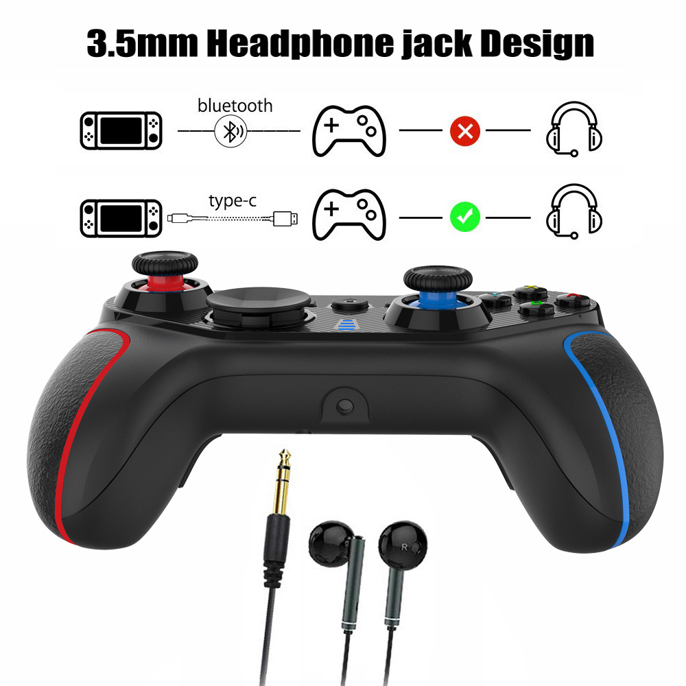 For Switch Pro Gamepad Wake-up Can Be Connected Bluetooth Game Controller With for PC/for steam/for Android phones, D-pad Can Be Replaced