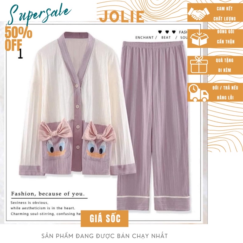 Bộ Ngủ Dài Tay Pyjama Cổ Chữ V 2 Túi Chất Cotton Hàng Đẹp Form Chuẩn Bộ Sau Sinh Chất Đẹp
