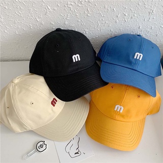 Mũ lưỡi trai thêu chữ M phong cách hip hop đường phố Hàn Quốc thời trang mùa hè cho nữ