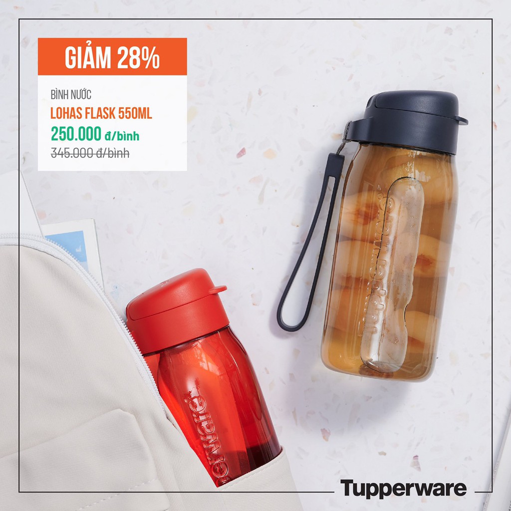 Bình Nước Tupperware Lohas Flask 550ml