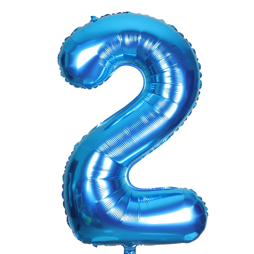 40 inch Blue Giant Number Balloon for Birthday and Anniversary Decoration for Boys Aluminum Foil Number 0 1 2 3 4 5 6 7 8 9