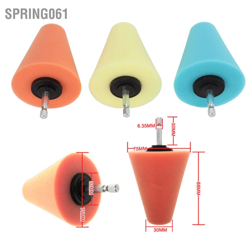 Set 3 Miếng Bọt Biển Dùng Để Đánh Bóng Bánh Xe Ô Tô / Tàu Thuyền Đa Năng Tiện Dụng