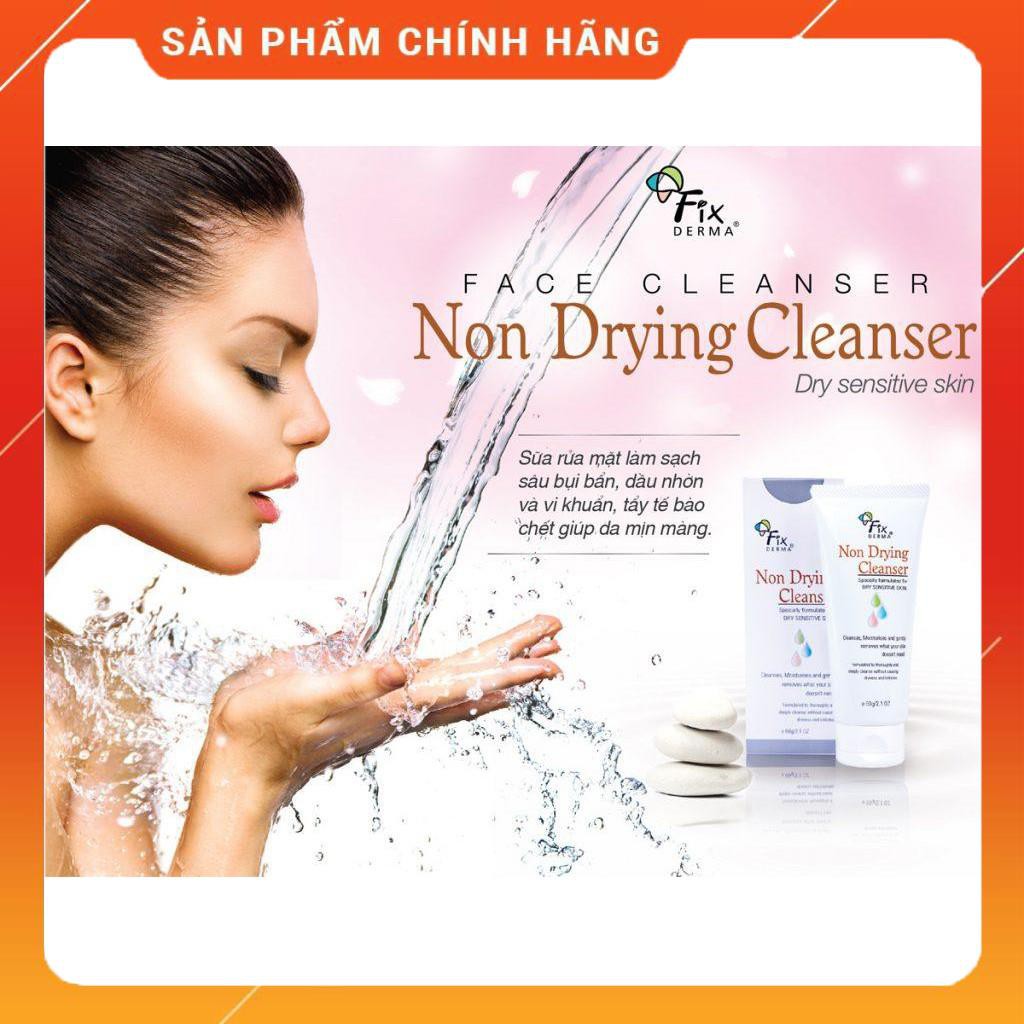 Fixderma Sữa Rửa Mặt Cho Da Khô – Nhạy Cảm Non Drying Cleanser 60g