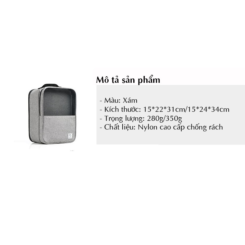 &quot;[CHÍNH HÃNG] Túi Đựng GIày Dép Du Lịch Dã Ngoại NatureHIke NH17X016-B Sức chứa lớn, Chống Rách, Thoáng Khí, Không Mùi