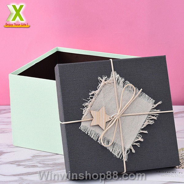 Hộp quà vuông dạng vintage sang trọng cao cấp - Muasamhot1208