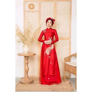  Áo dài gấm 4tà