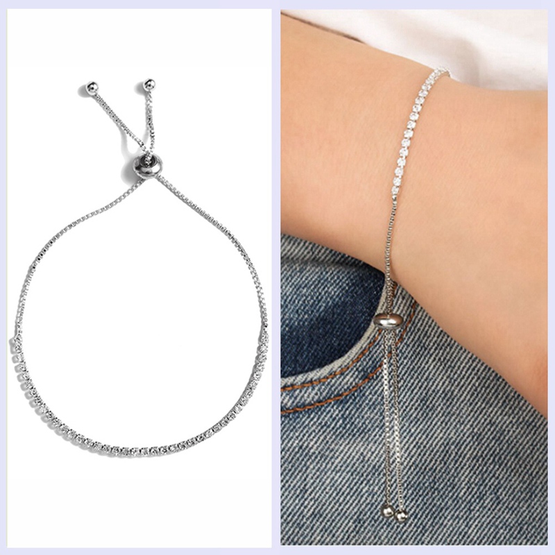 Vòng đeo tay đính đá màu vàng/vạc dễ điều chỉnh cho nữ