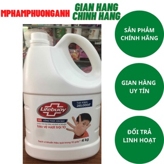 Nước Rửa Tay LIFEBUOY Bảo Vệ Vượt Trội Can 4kg Gía Bao Bì 315k
