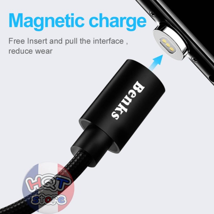 Cáp sạc từ nam châm cổng Type C Benks Magnetic