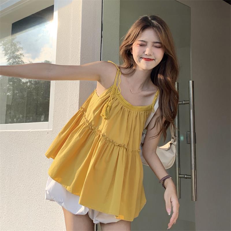 Áo hai dây IELGY dáng rộng hở lưng thời trang cho nữ