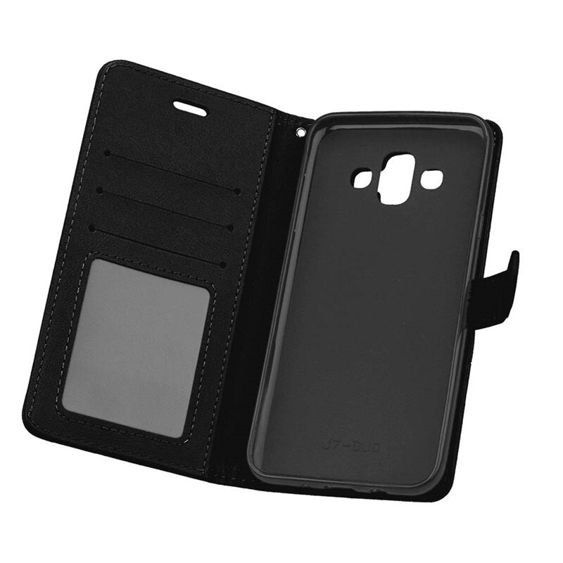 Bao da PU màu trơn đơn giản cho Samsung Galaxy J7 Duo 2018 J7Duo J720 J720F SM-J720F | BigBuy360 - bigbuy360.vn