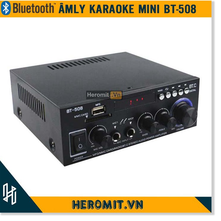 Âm Ly Bluetooth Karaoke Mini Amly 12V 220V Đánh Chim Đêm 🚀GIAO HÀNG HỎA TỐC NOWSHIP, GRAB 🚀