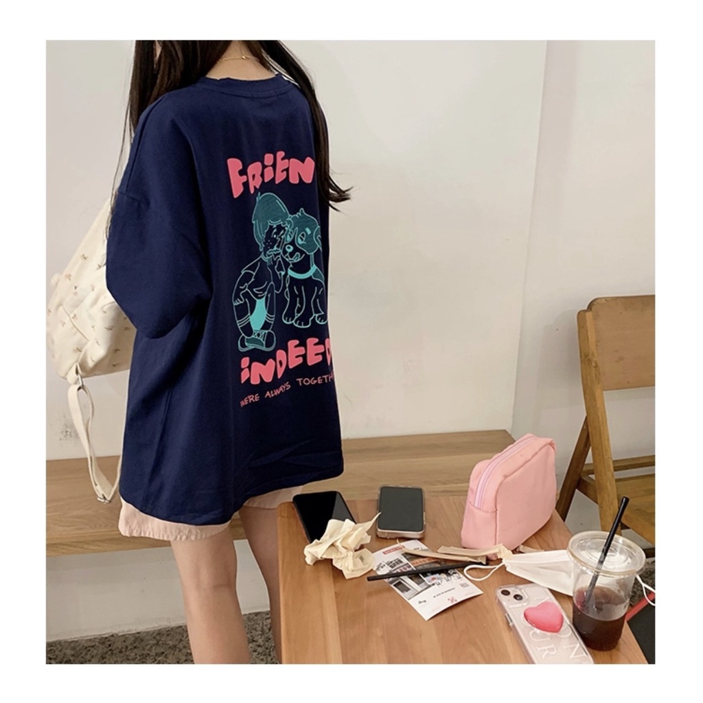Set Thun Friend Indeed PEONYB Nữ [FREESHIP]  Bộ đồ áo phông form rộng kèm short suông hàn quốc đẹp Ulzzang