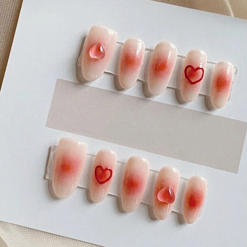 Set 50/100 Hạt Nhựa Trong Suốt Hình Trái Tim 3D Trang Trí Móng Tay Nghệ Thuật