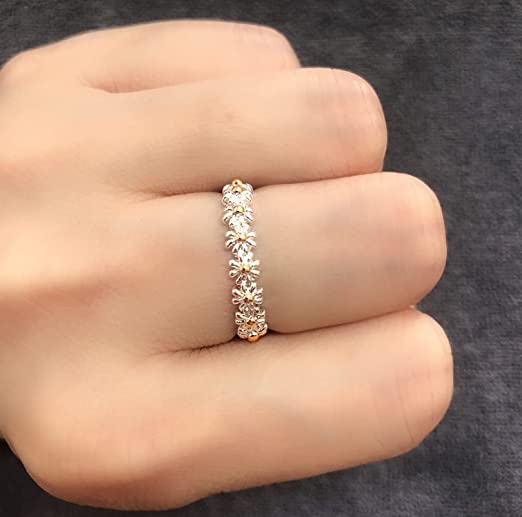 Nhẫn Đeo Tay Kim Loại Tạo Hình Hoa Cúc Xinh Xắn Cho Nữ