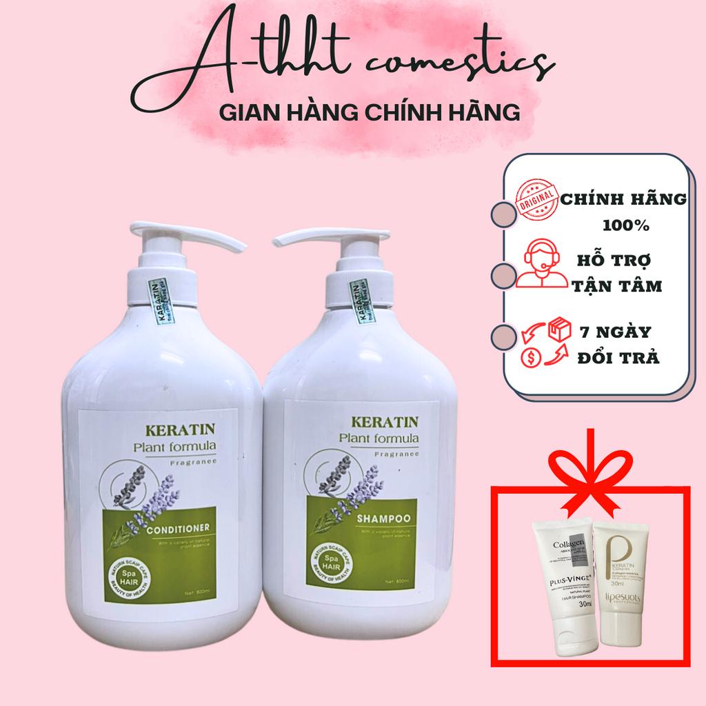 Cặp Dầu Gội Xả Keratin Hoa Oải Hương Phục hồi Tóc Khô Xơ, Ngăn Rụng Tóc