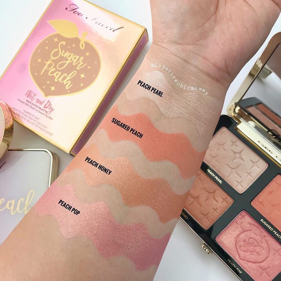 [Mã 155FMCGSALE giảm 7% đơn 500K] Bảng phấn Too Faced Sugar Peach Wet and Dry