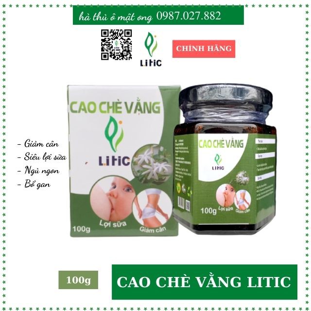 Cao chè vằng LITIC 100g giảm cân, lợi sữa, giúp ngủ ngon, ổn định huyết áp, mát gan, thơm sữa LTCCV126