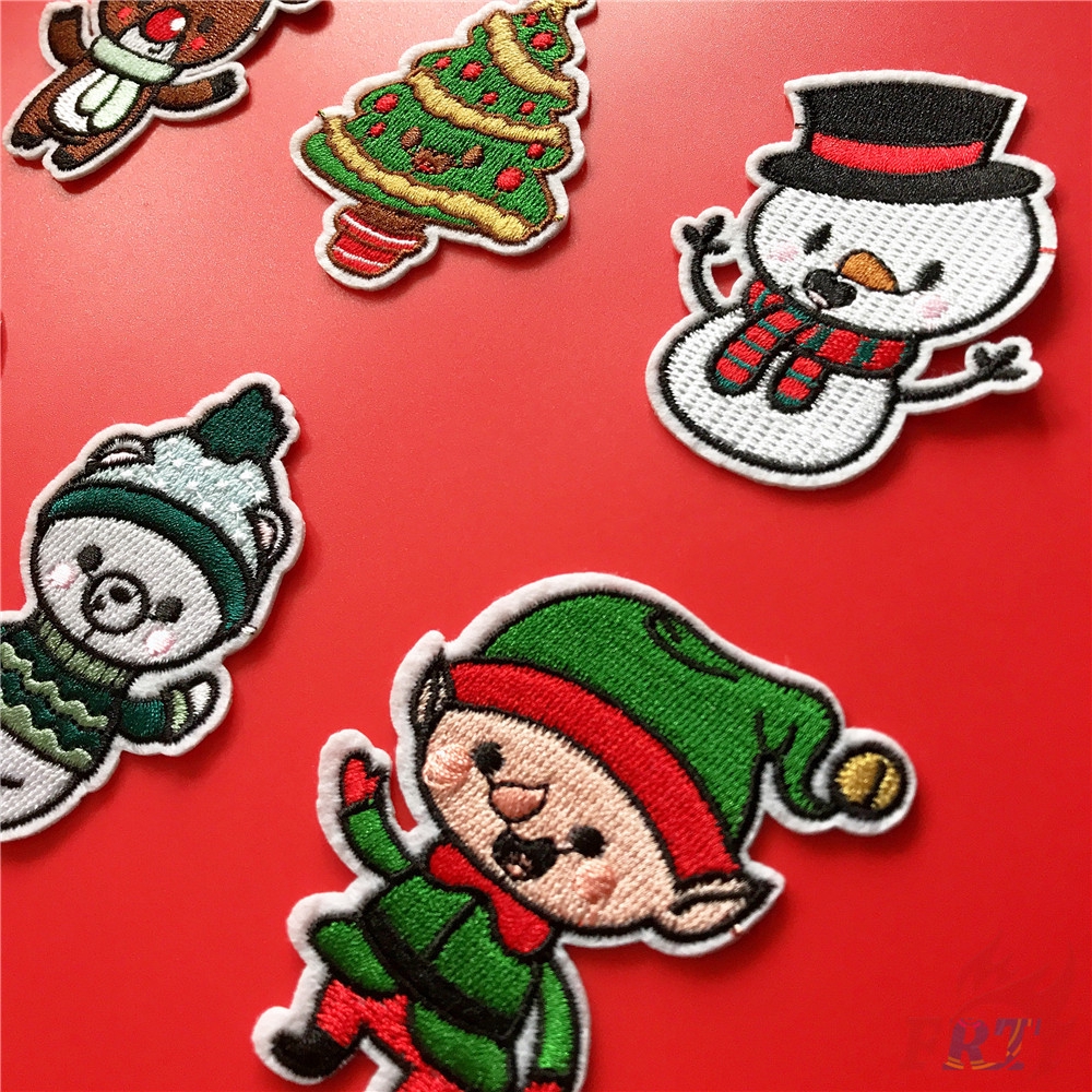 ☸ VSCO - Merry Christmas Patch ☸ 1Pc Xmas Diy Sew On Iron On Badges Patches