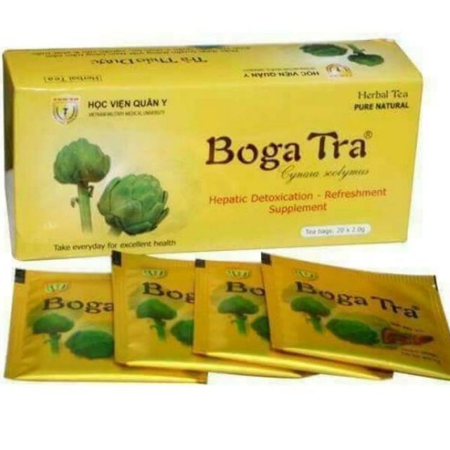 [GIÁ GỐC] Bogatra Trà Học Viện Quân Y Bảo Vệ Gan - Hộp 20 gói