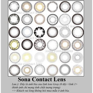 [link1] 20 Mẫu Lens (0 độ) Xám Gray Sona Hàn Quốc (kính áp tròng màu xám Sona Hàn Quốc)