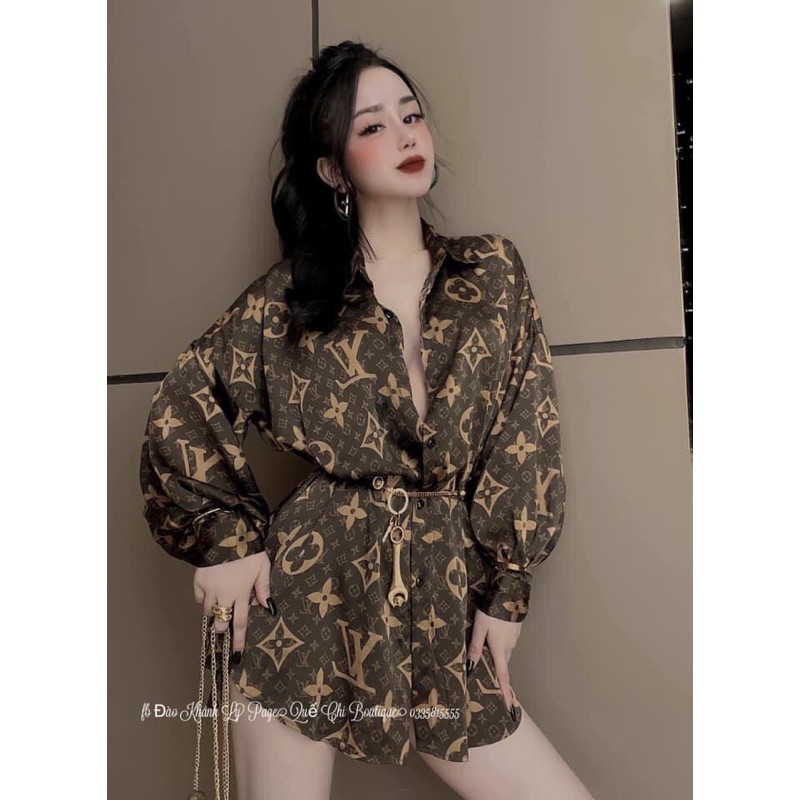 Sơmi lụa Lv hottrend