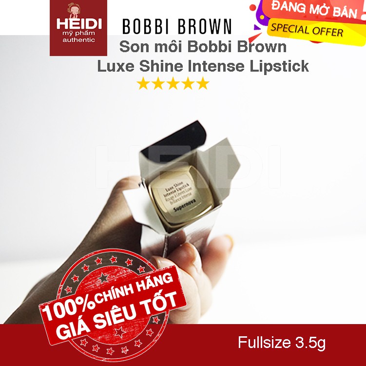 Son Bobbi Brown Luxe Shine Intense Lipstick 3.4g chính hãng_Màu Supernova