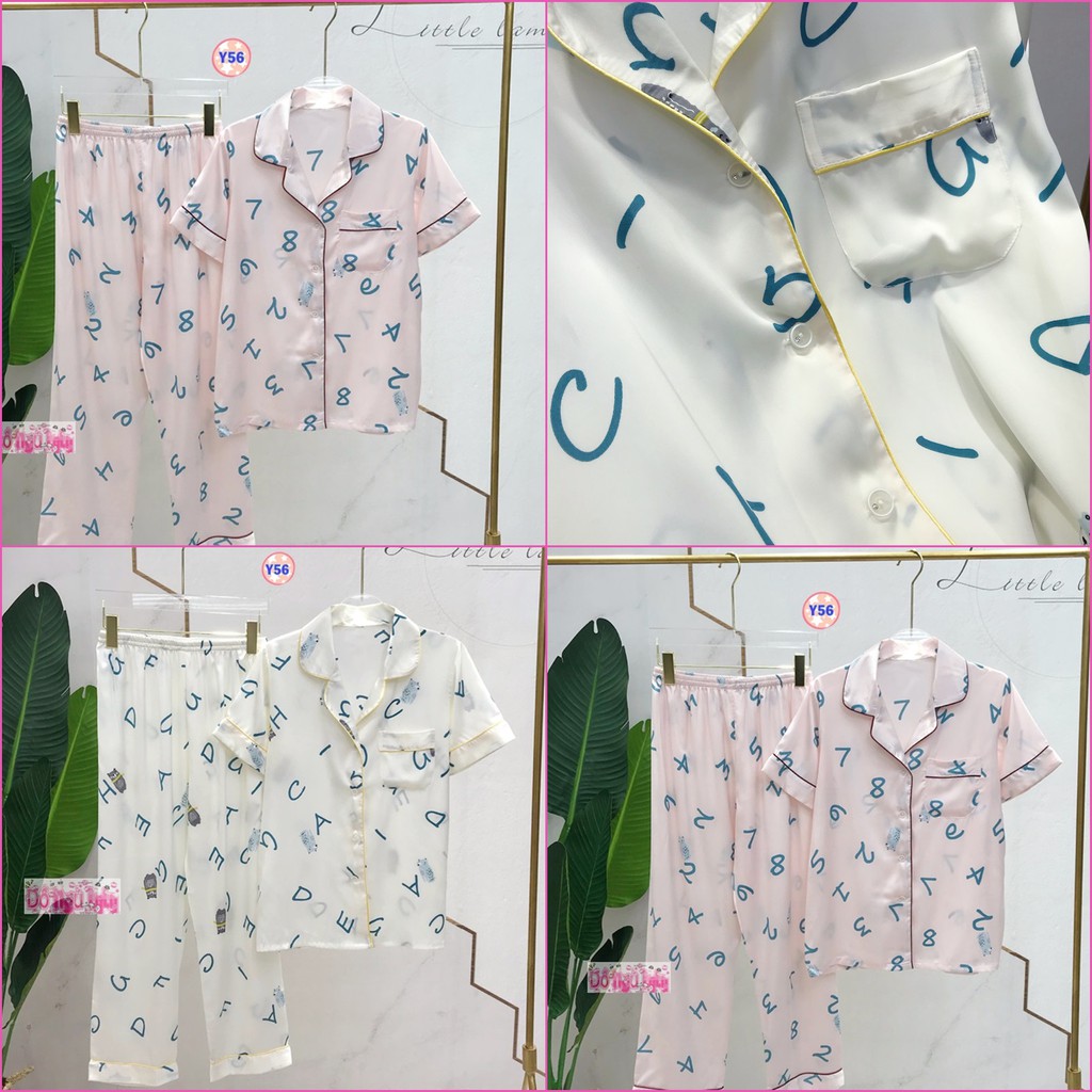 Pijama Lụa Cộc Tay Cao Cấp Y56